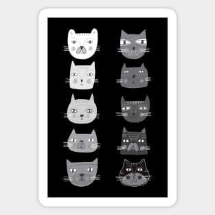 Cat Themed Educational Artist Value Scale for Art Teacher Sticker